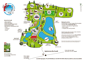 La cartina con le informazioni utili del parco all'interno dell'agriturismo
